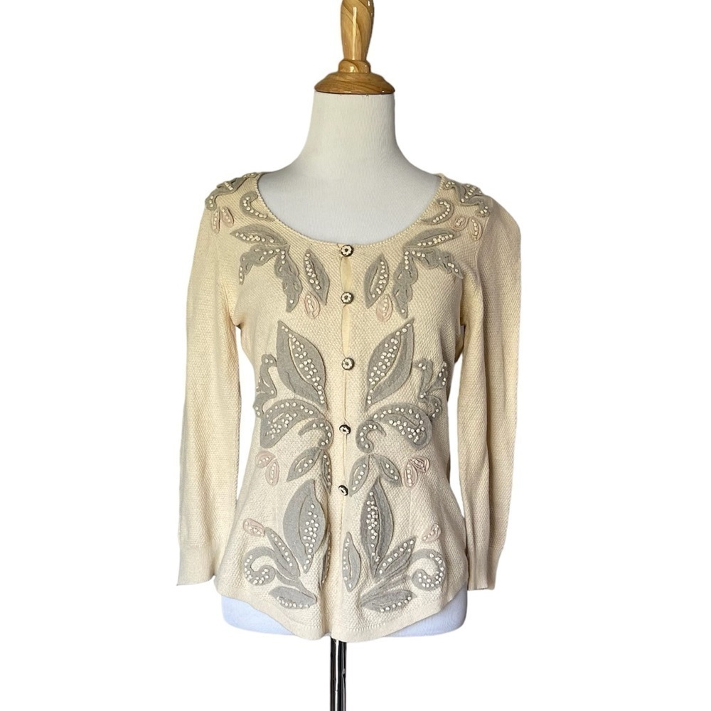 Anthropologie Knitted and Knotted Cardigan Sweater